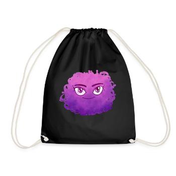 Little Pelota Monster n°6 – pink - Drawstring Bag - black - Front