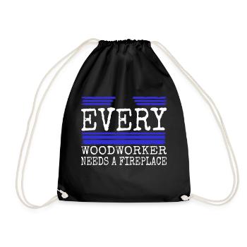 Job Geek Axes Carpenter Tshirts Funny Sayings - Drawstring Bag - black - Front