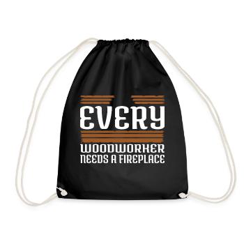 logging carpenter baby and toddler shirts - Turnbeutel - Schwarz - Vorne