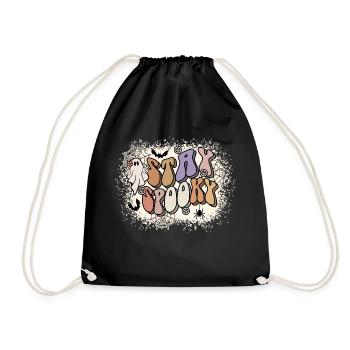 Bleached Ghost Hippie HALLOWEEN - Stay Spooky - Drawstring Bag - black - Front