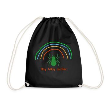 Itsy Bitsy Spider (roter Text) - Turnbeutel - Schwarz - Vorne