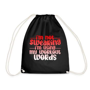 Je ne jure pas que j’utilise mes mots d’entraînement 3 - Sac de sport léger - noir - Devant