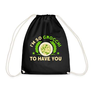 Noodles Noodle Lover Lasagna Spaghetti Gift - Drawstring Bag - black - Front