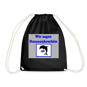 Wir sagen Dankeschön Die Flippers Party Malle - Turnbeutel - Schwarz - Vorne
