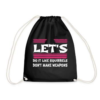 birthday present peace symbol disarmament love - Drawstring Bag - black - Front