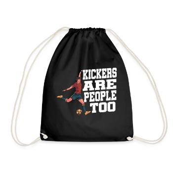 Kickers Are People Too 14 - Turnbeutel - Schwarz - Vorne