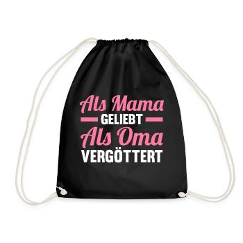 Großmutter Großmama Omi Oma - Turnbeutel - Schwarz - Vorne