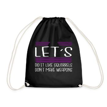 Peace Heart Peace Movement Fun Bday - Drawstring Bag - black - Front