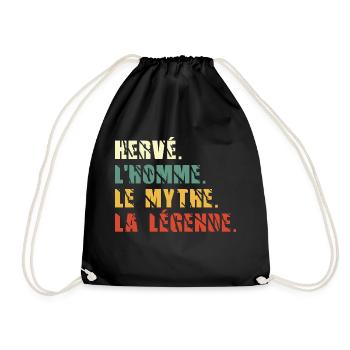 Hervé l homme le mythe la légende - Sac de sport léger - noir - Devant