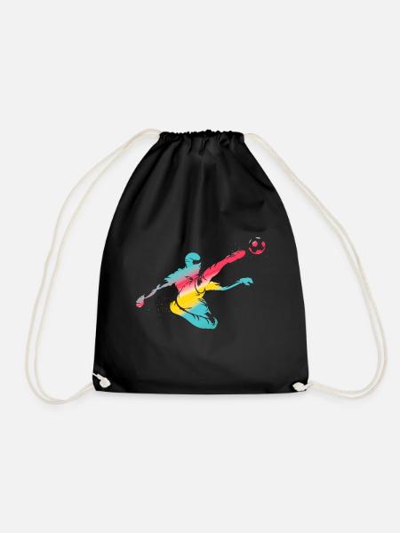 Football Football - Drawstring Bag - black