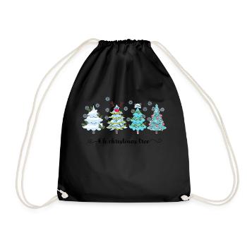 Oh Christmas Tree - Turnbeutel - Schwarz - Vorne