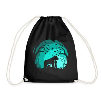 Gorilla Retro Vintage 80s Style - Drawstring Bag - black - Front