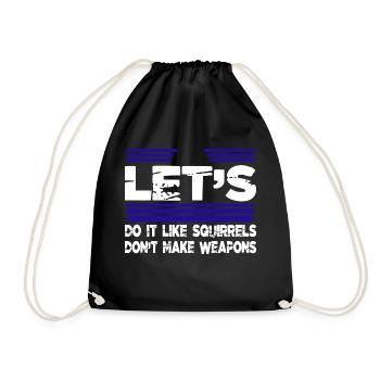 birthday present funky child counterculture - Drawstring Bag - black - Front