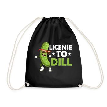 License To Dill Cucumber Pickle - Turnbeutel - Schwarz - Vorne