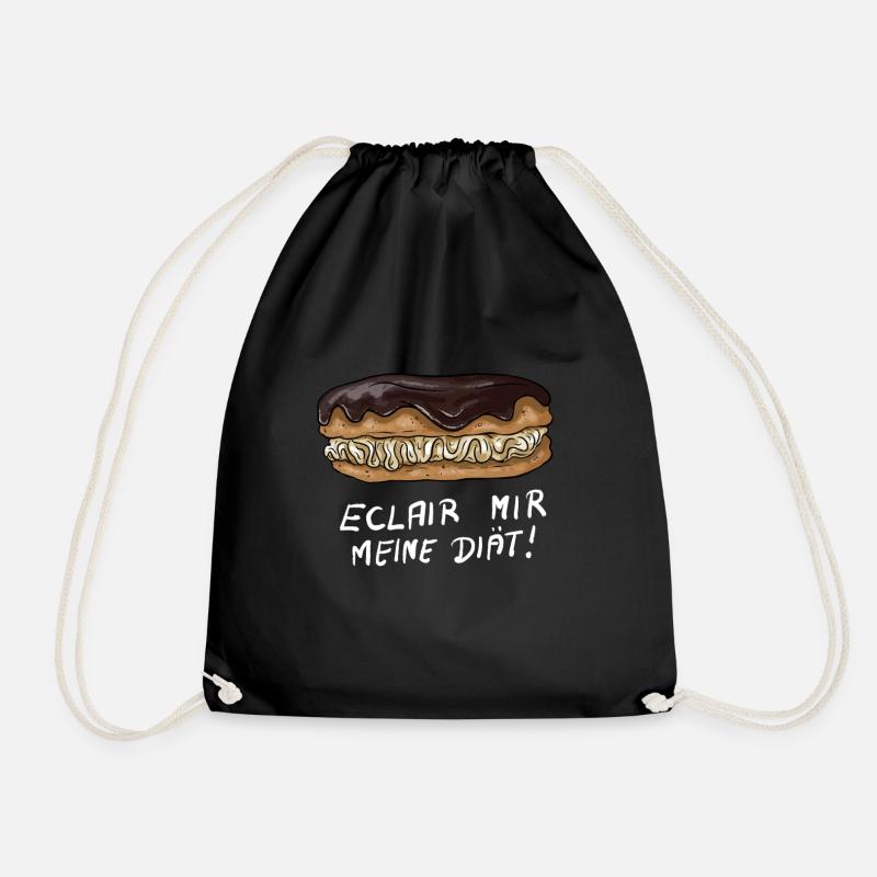 Eclair - Drawstring Bag - black