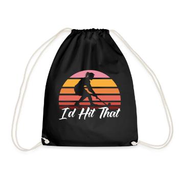 Field Hockey Team Sports Field Hockey Game History - Drawstring Bag - black - Front