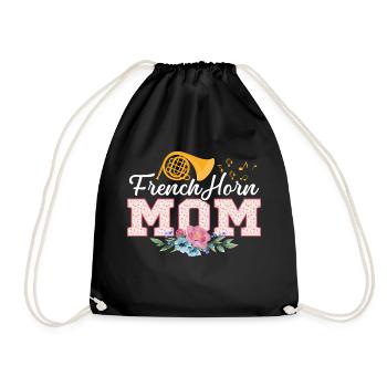 Français Horn Maman Horniste Mère Corniste Joueur de cor - Sac de sport léger - noir - Devant