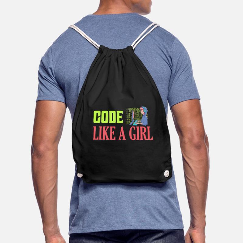 Code Like A Girl Programmer Coding Turnbeutel