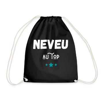neveu au top idée cadeau - Sac de sport léger - noir - Devant