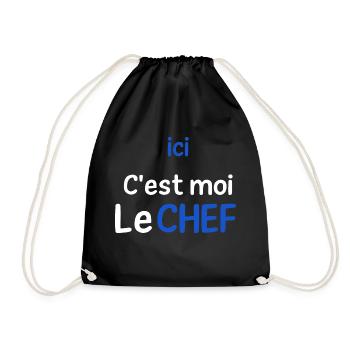 Ici c'est moi le chef - Sac de sport léger - noir - Devant