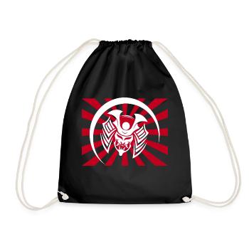 Masque de samouraï Masque de guerrier Masque Oni - Sac de sport léger - noir - Devant