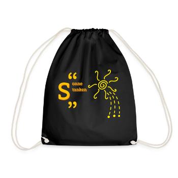 sun - Drawstring Bag - black - Front