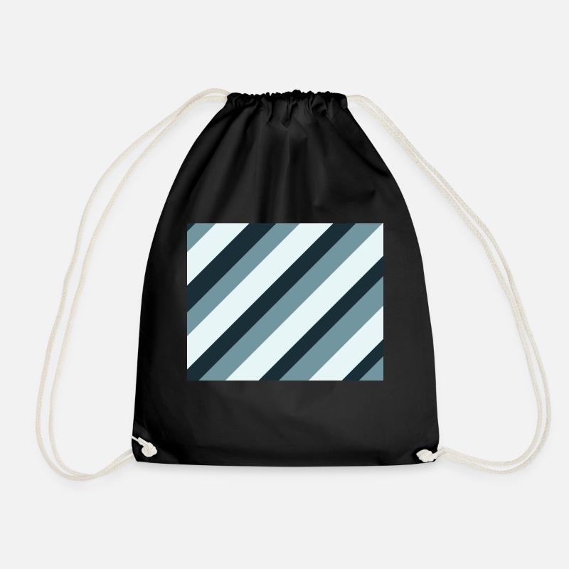 Lines Old Blue - Drawstring Bag - black