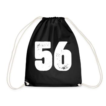 56 Number jersey - Drawstring Bag - black - Front