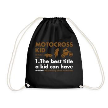 Sport Kid Definition Motocross - Drawstring Bag - black - Front