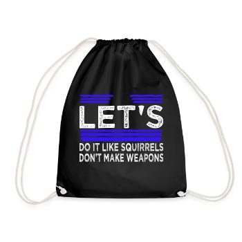 fun geek hippie funny sayings 1960s - Turnbeutel - Schwarz - Vorne