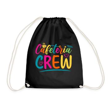 Cafeteria Crew Funny Sarcastic Gift Idea colored V - Drawstring Bag - black - Front