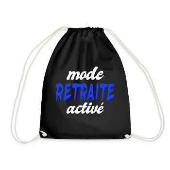 MODE RETRAITE ACTIVE CADEAU HUMORISTIQUE HUMOUR - Sac de sport léger - noir - Devant