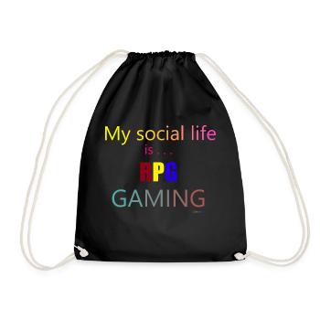 My Social Life is... - Turnbeutel - Schwarz - Vorne