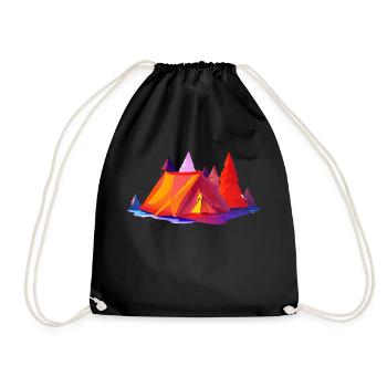 Camping Camp Cadeau Caravane Camping Camper - Sac de sport léger - noir - Devant