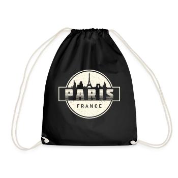 Französisch Frankreich Paris Franzose - Turnbeutel - Schwarz - Vorne