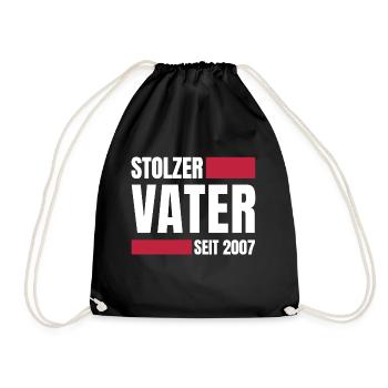 Stolzer Vater 2007 - Turnbeutel - Schwarz - Vorne