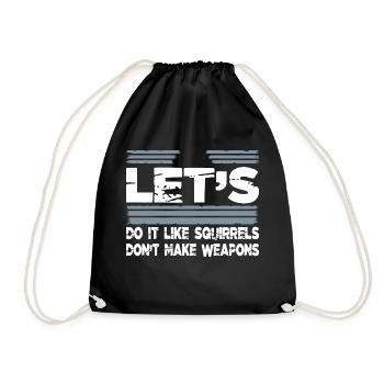 Awesome Statement Sayings Hippy Anti War Hippie - Drawstring Bag - black - Front