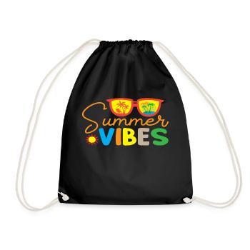 Summer Vibes - Turnbeutel - Schwarz - Vorne