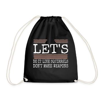 Bird Joke 60s Gift Geek Statement Funny Sayings - Drawstring Bag - black - Front