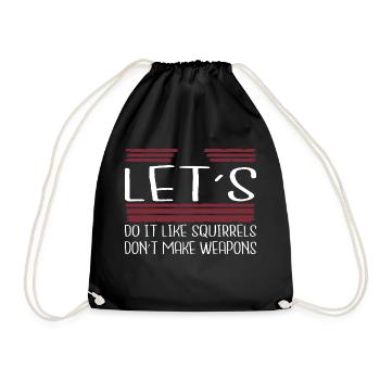 birthday present idea hippie family gift idea - Turnbeutel - Schwarz - Vorne