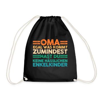 Enkelkinder Großmutter Oma - Turnbeutel - Schwarz - Vorne