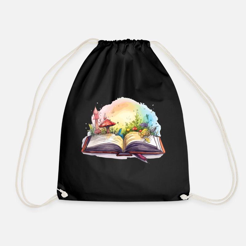 Fantasie Bücher - Turnbeutel - Schwarz
