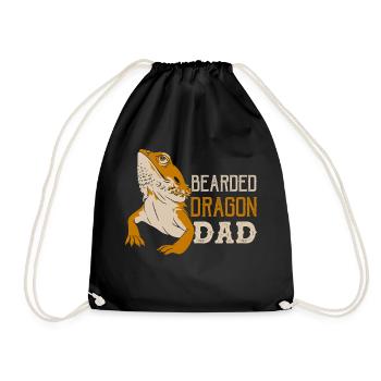 Bearded Dragon Dad Reptile Lizard Lover - Sac de sport léger - noir - Devant