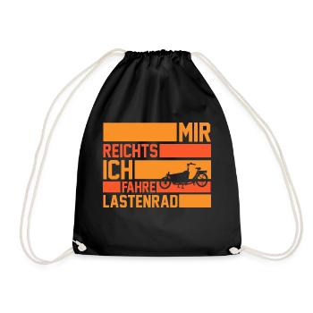 Fahrrad Lastenfahrrad Lastenrad - Turnbeutel - Schwarz - Vorne