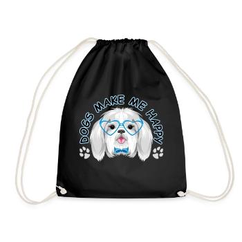 Les chiens me rendent heureux - Sac de sport léger - noir - Devant
