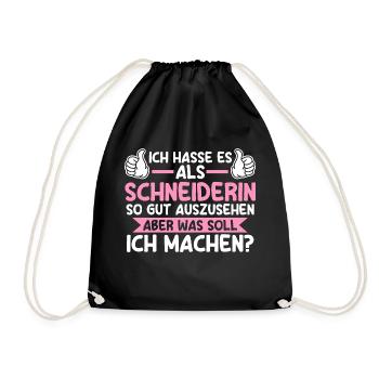 Näher Schneiderin - Turnbeutel - Schwarz - Vorne