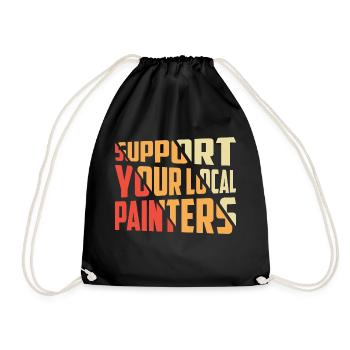 Soutenez votre profession de peintre local - Sac de sport léger - noir - Devant