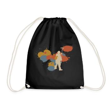 Maler Retro Handwerk Geschenk - Turnbeutel - Schwarz - Vorne