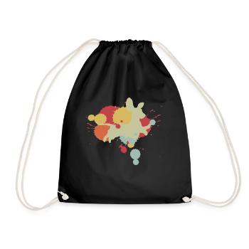 Dachshund Dachshund Colorful Dog Colorful - Drawstring Bag - black - Front