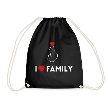 i love family - Sac de sport léger - noir - Devant